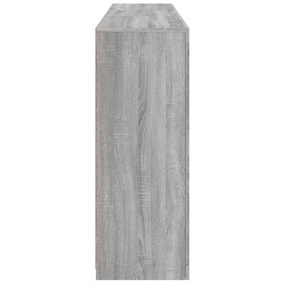 Senkki LED-valoilla harmaa Sonoma 162x37x100 cm