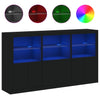 Senkki LED-valoilla musta 181,5x37x100 cm