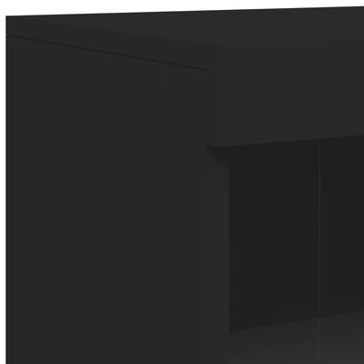 Senkki LED-valoilla musta 181,5x37x100 cm