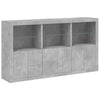 Senkki LED-valoilla betoninharmaa 181,5x37x100 cm