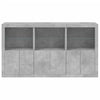 Senkki LED-valoilla betoninharmaa 181,5x37x100 cm
