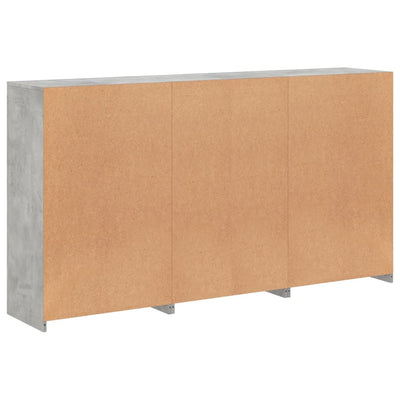 Senkki LED-valoilla betoninharmaa 181,5x37x100 cm