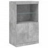 Senkki LED-valoilla betoninharmaa 181,5x37x100 cm