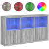 Senkki LED-valoilla harmaa Sonoma 181,5x37x100 cm