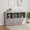 Senkki LED-valoilla harmaa Sonoma 181,5x37x100 cm