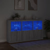 Senkki LED-valoilla harmaa Sonoma 181,5x37x100 cm