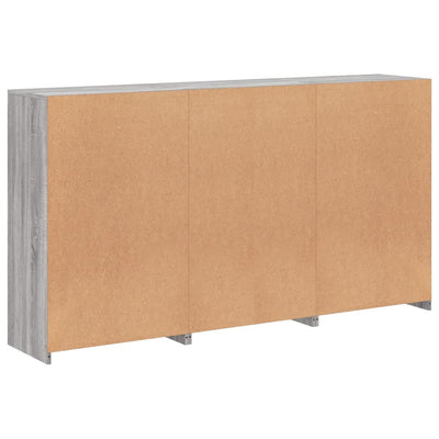 Senkki LED-valoilla harmaa Sonoma 181,5x37x100 cm