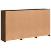 Senkki LED-valoilla ruskea tammi 181,5x37x100 cm