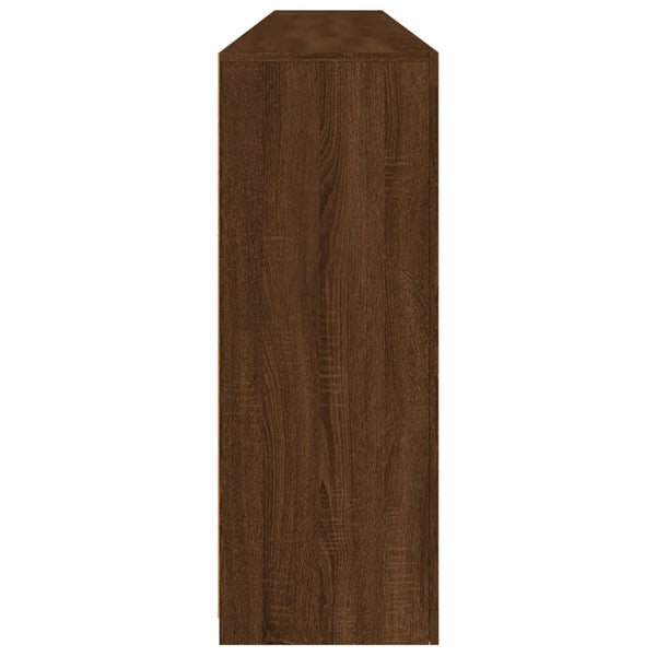 Senkki LED-valoilla ruskea tammi 283x37x100 cm