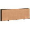 Senkki LED-valoilla ruskea tammi 283x37x100 cm