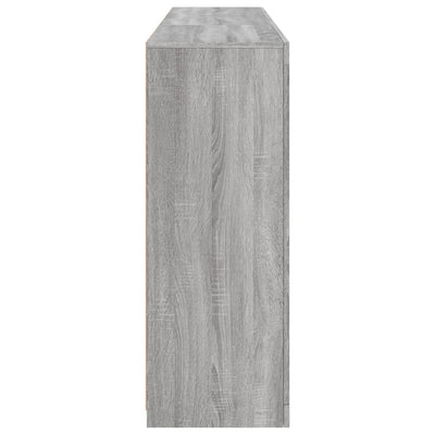Senkki LED-valoilla harmaa Sonoma 162x37x100 cm