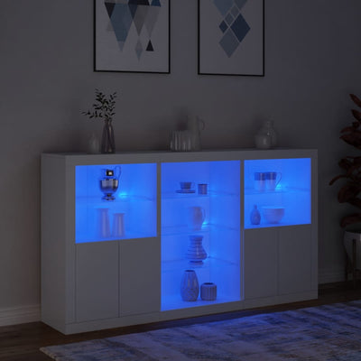 Senkki LED-valoilla valkoinen 181,5x37x100 cm