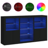 Senkki LED-valoilla musta 181,5x37x100 cm