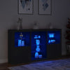 Senkki LED-valoilla musta 181,5x37x100 cm