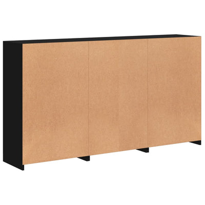 Senkki LED-valoilla musta 181,5x37x100 cm