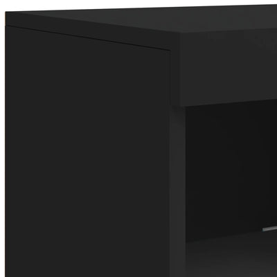 Senkki LED-valoilla musta 181,5x37x100 cm