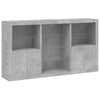 Senkki LED-valoilla betoninharmaa 181,5x37x100 cm