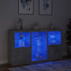 Senkki LED-valoilla betoninharmaa 181,5x37x100 cm