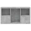 Senkki LED-valoilla betoninharmaa 181,5x37x100 cm