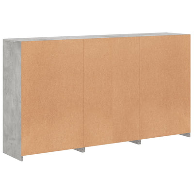 Senkki LED-valoilla betoninharmaa 181,5x37x100 cm