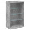 Senkki LED-valoilla betoninharmaa 181,5x37x100 cm