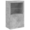 Senkki LED-valoilla betoninharmaa 181,5x37x100 cm