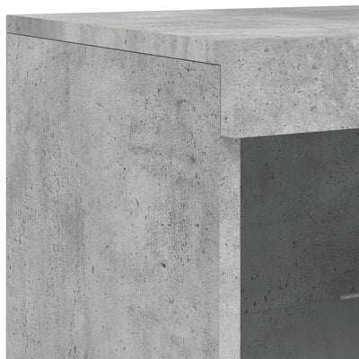 Senkki LED-valoilla betoninharmaa 181,5x37x100 cm