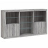 Senkki LED-valoilla harmaa Sonoma 181,5x37x100 cm