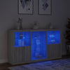 Senkki LED-valoilla harmaa Sonoma 181,5x37x100 cm