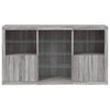 Senkki LED-valoilla harmaa Sonoma 181,5x37x100 cm