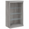 Senkki LED-valoilla harmaa Sonoma 181,5x37x100 cm