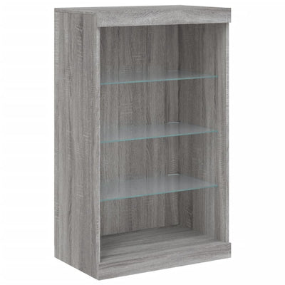 Senkki LED-valoilla harmaa Sonoma 181,5x37x100 cm