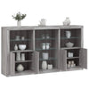 Senkki LED-valoilla harmaa Sonoma 181,5x37x100 cm