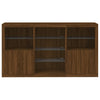 Senkki LED-valoilla ruskea tammi 181,5x37x100 cm