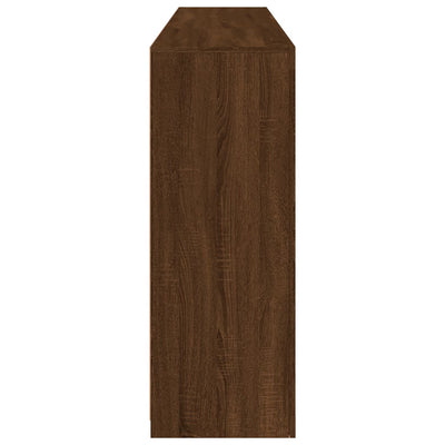 Senkki LED-valoilla ruskea tammi 181,5x37x100 cm