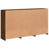 Senkki LED-valoilla ruskea tammi 181,5x37x100 cm