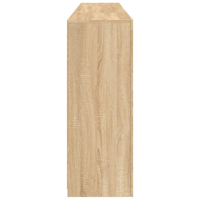 Senkki LED-valoilla Sonoma-tammi 202x37x100 cm