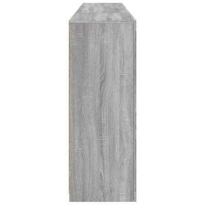 Senkki LED-valoilla harmaa Sonoma 202x37x100 cm