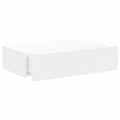 TV-taso LED-valoilla valkoinen 60x35x15,5 cm