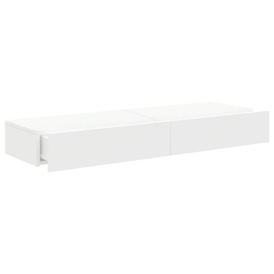 TV-tasot LED-valoilla 2 kpl valkoinen 60x35x15,5 cm