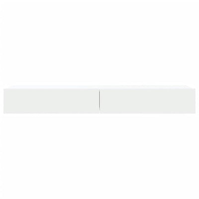 TV-tasot LED-valoilla 2 kpl valkoinen 60x35x15,5 cm
