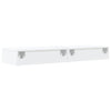 TV-tasot LED-valoilla 2 kpl valkoinen 60x35x15,5 cm