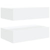 TV-tasot LED-valoilla 2 kpl valkoinen 60x35x15,5 cm