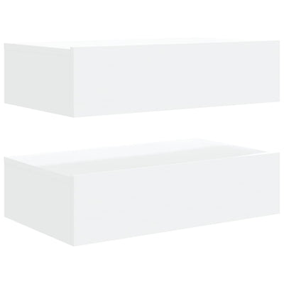 TV-tasot LED-valoilla 2 kpl valkoinen 60x35x15,5 cm