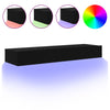 TV-tasot LED-valoilla 2 kpl musta 60x35x15,5 cm