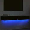 TV-tasot LED-valoilla 2 kpl musta 60x35x15,5 cm
