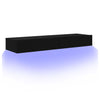 TV-tasot LED-valoilla 2 kpl musta 60x35x15,5 cm