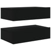 TV-tasot LED-valoilla 2 kpl musta 60x35x15,5 cm