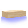 TV-taso LED-valoilla Sonoma-tammi 60x35x15,5 cm