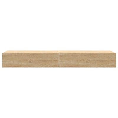 TV-tasot LED-valoilla 2 kpl Sonoma-tammi 60x35x15,5 cm